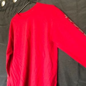 Red long sleeve tee